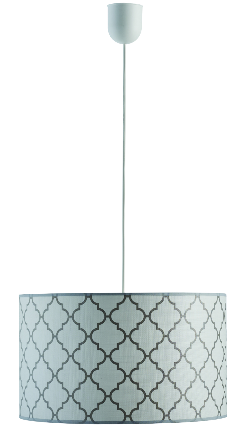 Φωτιστικό μονόφωτο αμπαζούρ λευκό/γκρί Ε27 Φ40