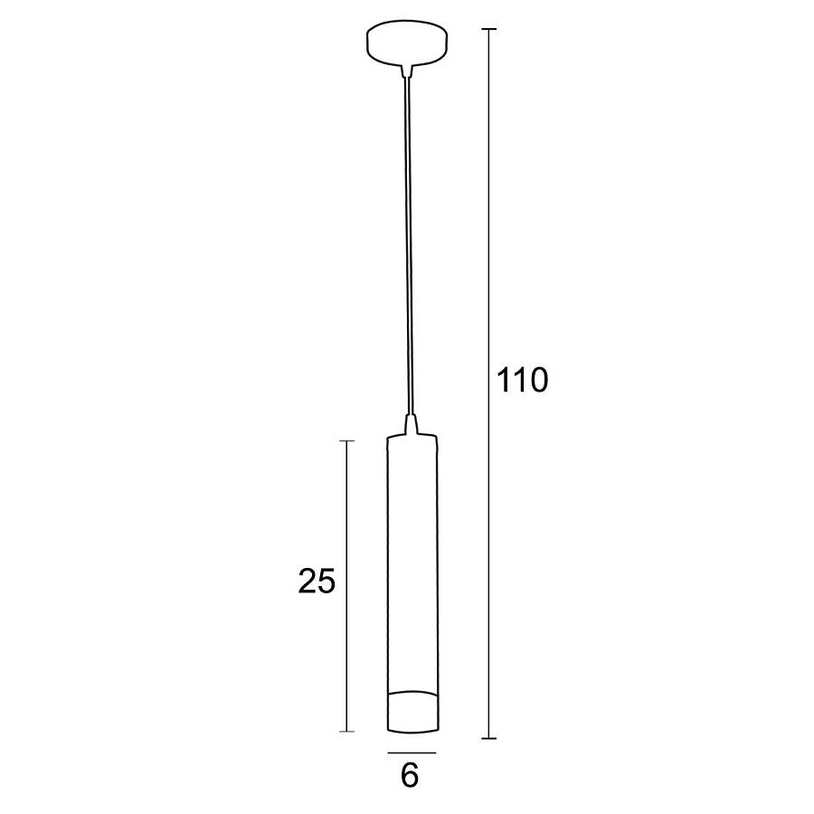 Φωτιστικό μονόφωτο αλουμίνιο στρογγυλό δίχρωμο GU10 Φ6