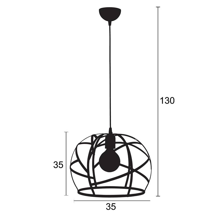 Φωτιστικό πλέγμα μέταλλο λευκό Ε27 Φ35 1φ