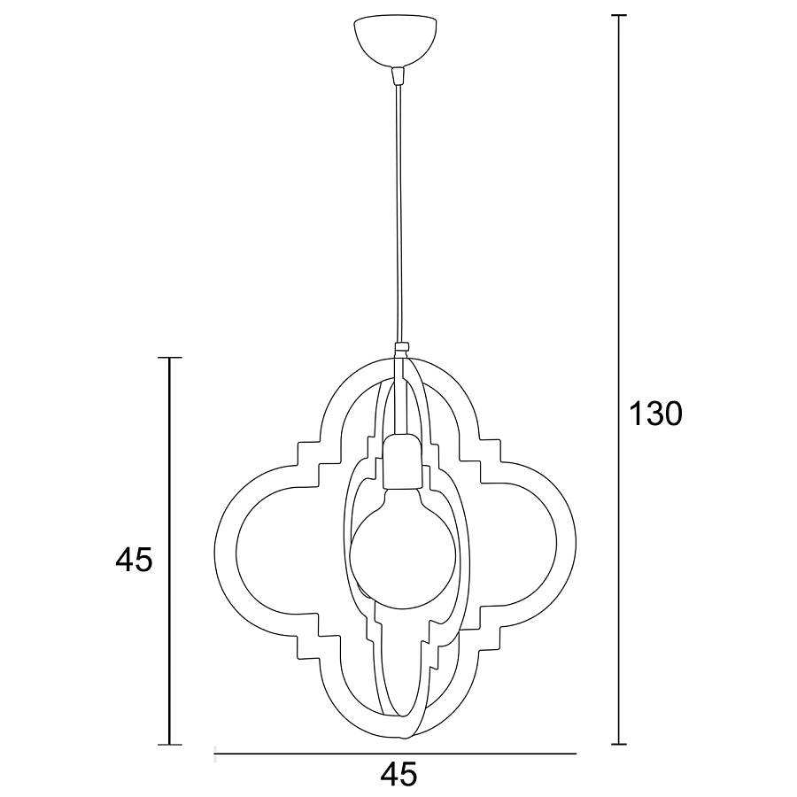 Φωτιστικό μονόφωτο μέταλλο μαύρο Ε27 Φ45