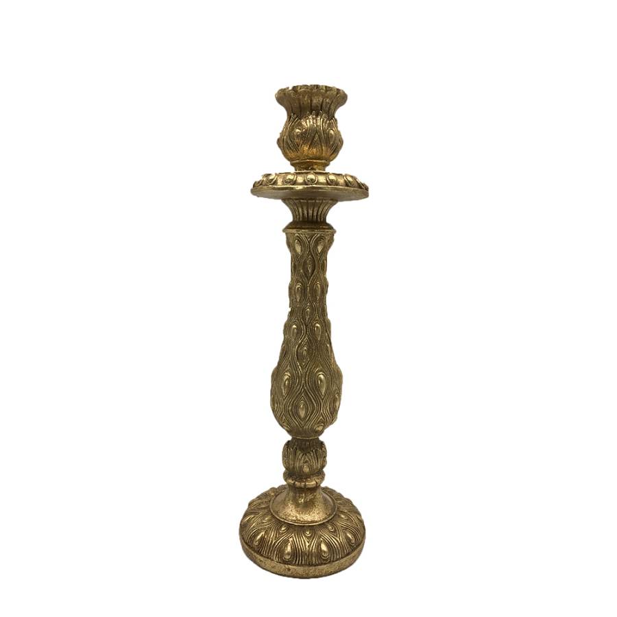 PEACOCK ΚΗΡΟΠΗΓΙΟ POLYRESIN ΧΡΥΣΟ ΑΝΤΙΚΕ 10x10xH33cm