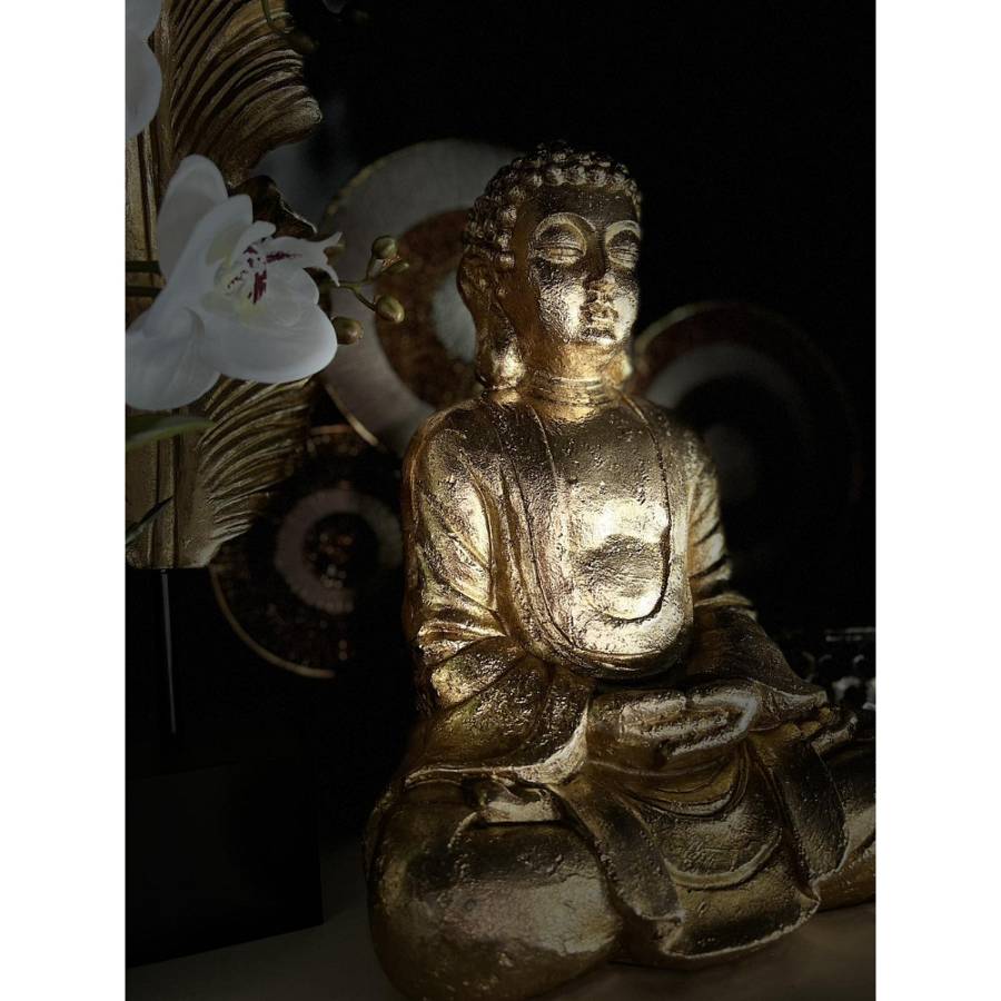 ADOM DECO ΒΟΥΔΑΣ POLYRESIN ΧΡΥΣΟ 25x17xH35cm