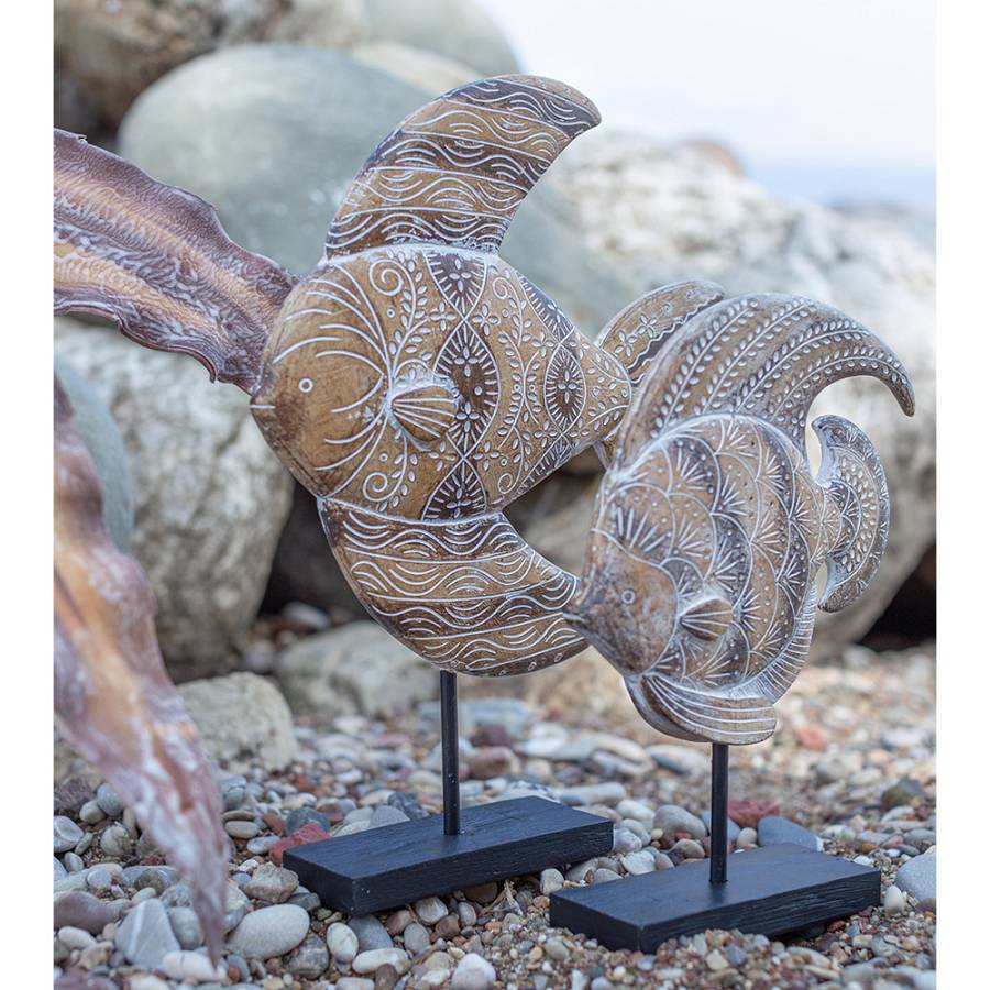 GOURAMI DECO ΨΑΡΙ POLYRESIN ΚΑΦΕ 26,1x6xH33cm