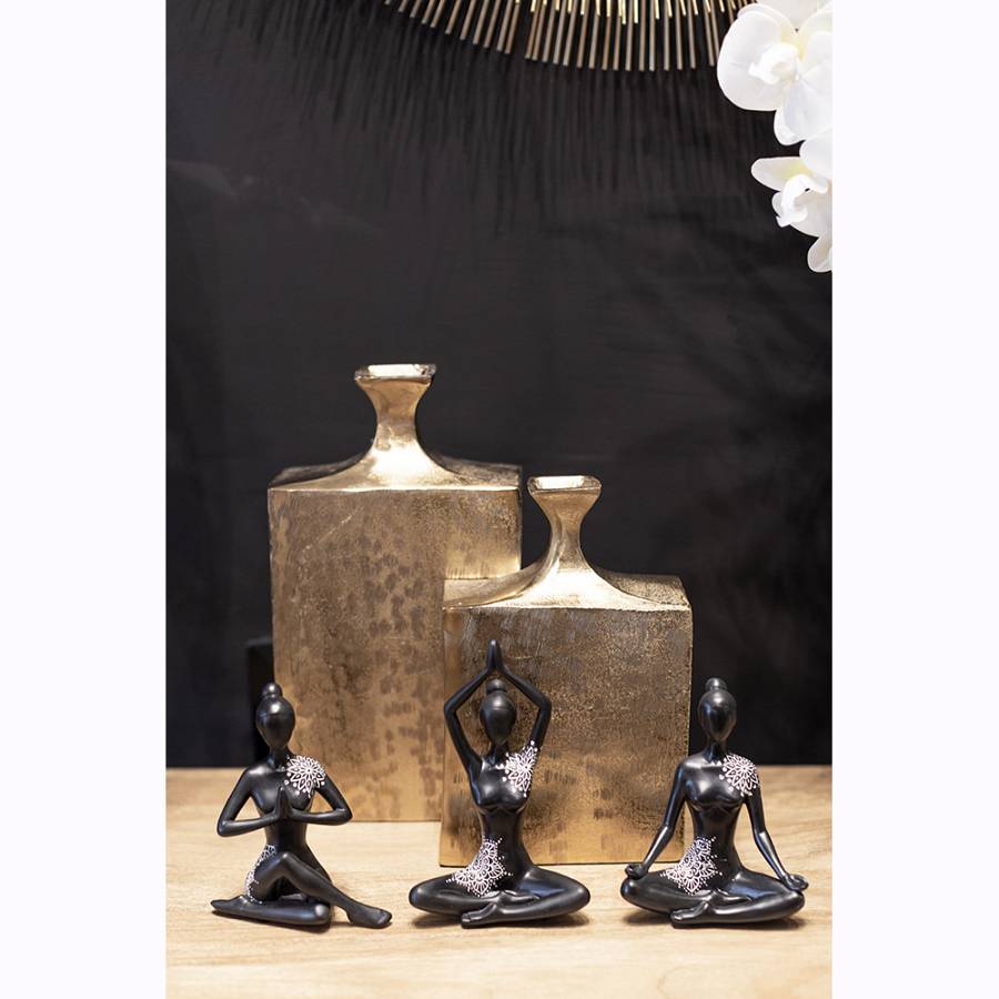 FLASCHE ΒΑΖΟ ΑΛΟΥΜΙΝΙΟ ΧΡΥΣΟ 19x10xH36cm