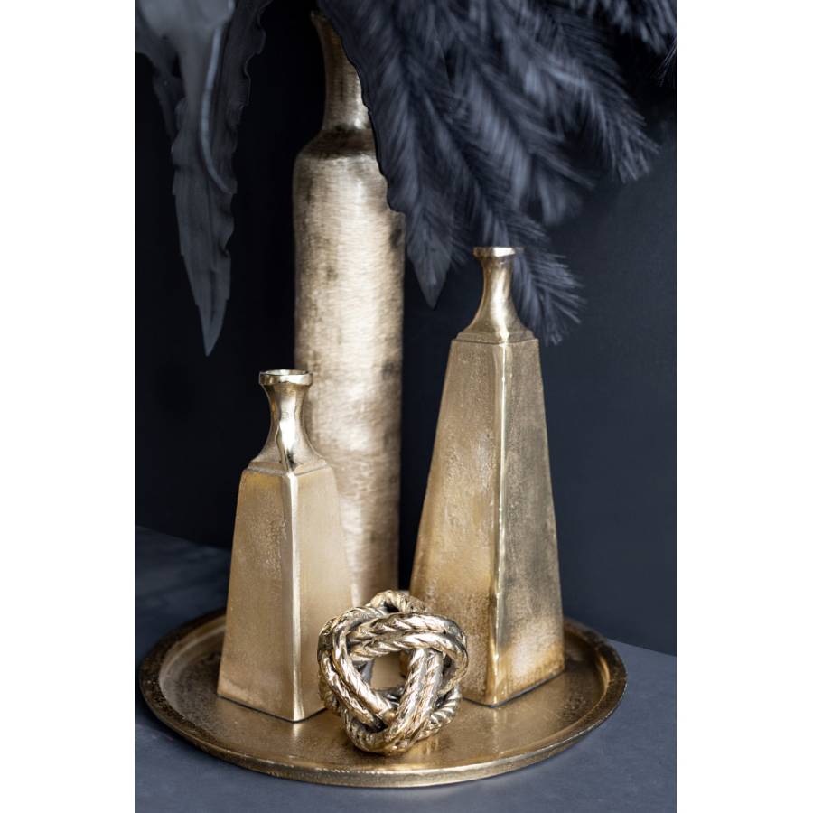 GLORY ΒΑΖΟ ΑΛΟΥΜΙΝΙΟ ΧΡΥΣΟ D10xH30cm