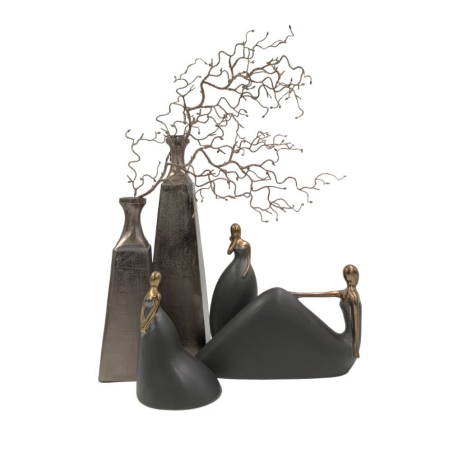 GLORY ΒΑΖΟ ΑΛΟΥΜΙΝΙΟ ΜΑΥΡΟ D10xH30cm