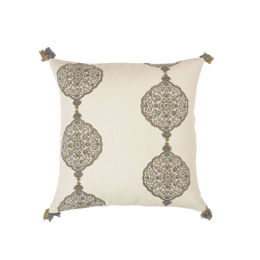 AMMOS 3 ΔΙΑΚΟΣΜΗΤΙΚΟ ΜΑΞΙΛΑΡΙ ΥΦΑΣΜΑ ΒΑΜΒΑΚΙ ΜΠΕΖ ΚΑΦΕ 45x45cm