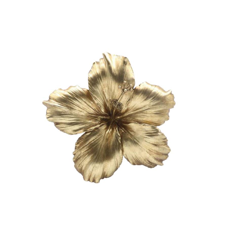 IBISCUS DECO POLYRESIN ΧΡΥΣΟ 27x6xH26cm