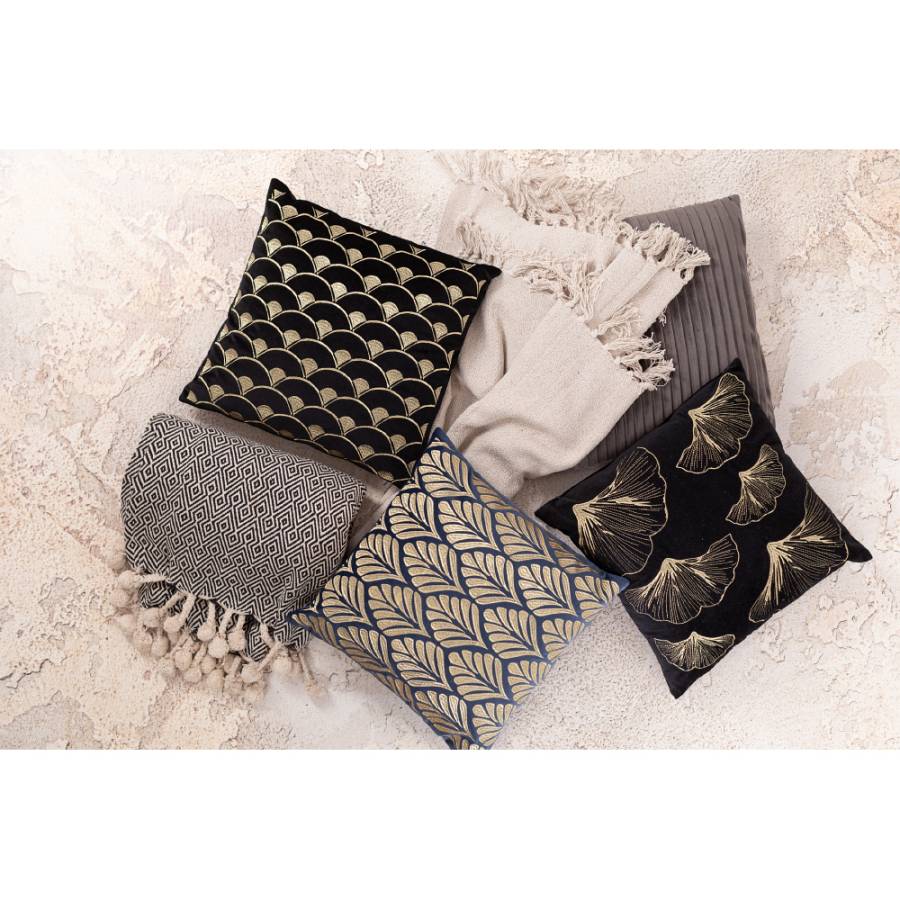 PLISSE ΔΙΑΚΟΣΜΗΤΙΚΟ ΜΑΞΙΛΑΡΙ ΒΕΛΟΥΔΟ ΓΚΡΙ 45x45cm