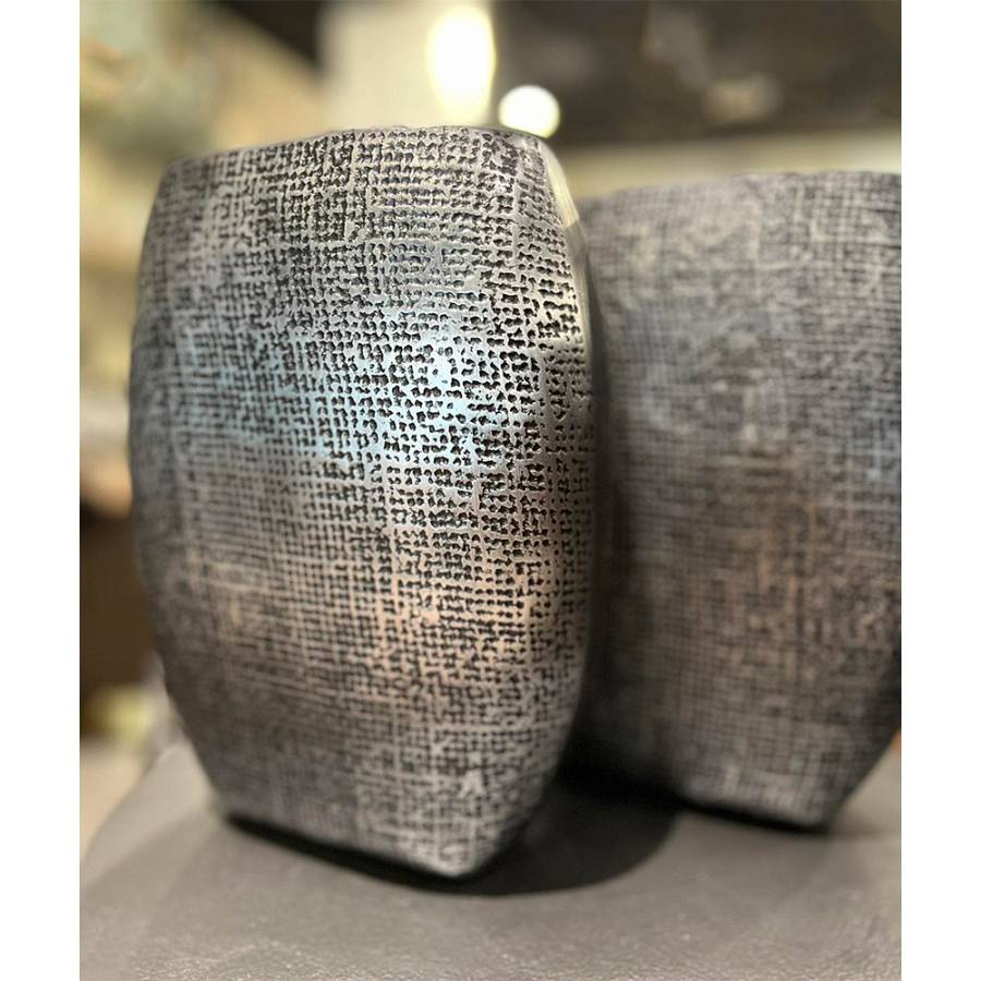 KALSU ΒΑΖΟ ΑΛΟΥΜΙΝΙΟ ΑΣΗΜΙ ΑΝΤΙΚΕ 19x10xH24cm