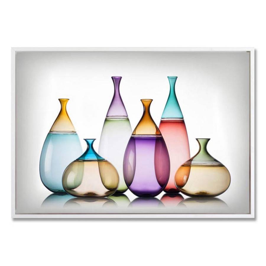 BOTLI 2 ΠΙΝΑΚΑΣ ΚΑΜΒΑΣ ΠΟΛΥΧΡΩΜΟ ΞΥΛΟ ΚΟΡΝΙΖΑ ΛΕΥΚΟ 93x63xH3,5cm