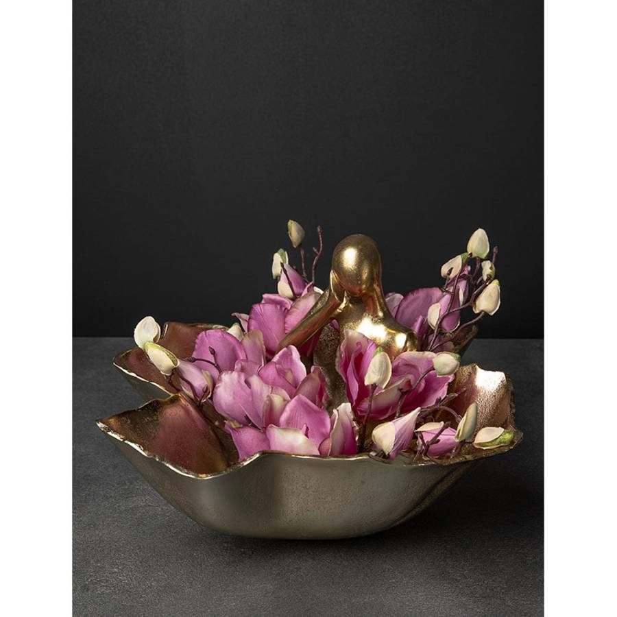 VAGOTT ΜΠΩΛ ΑΛΟΥΜΙΝΙΟ ΧΡΥΣΟ 34x32xH14cm