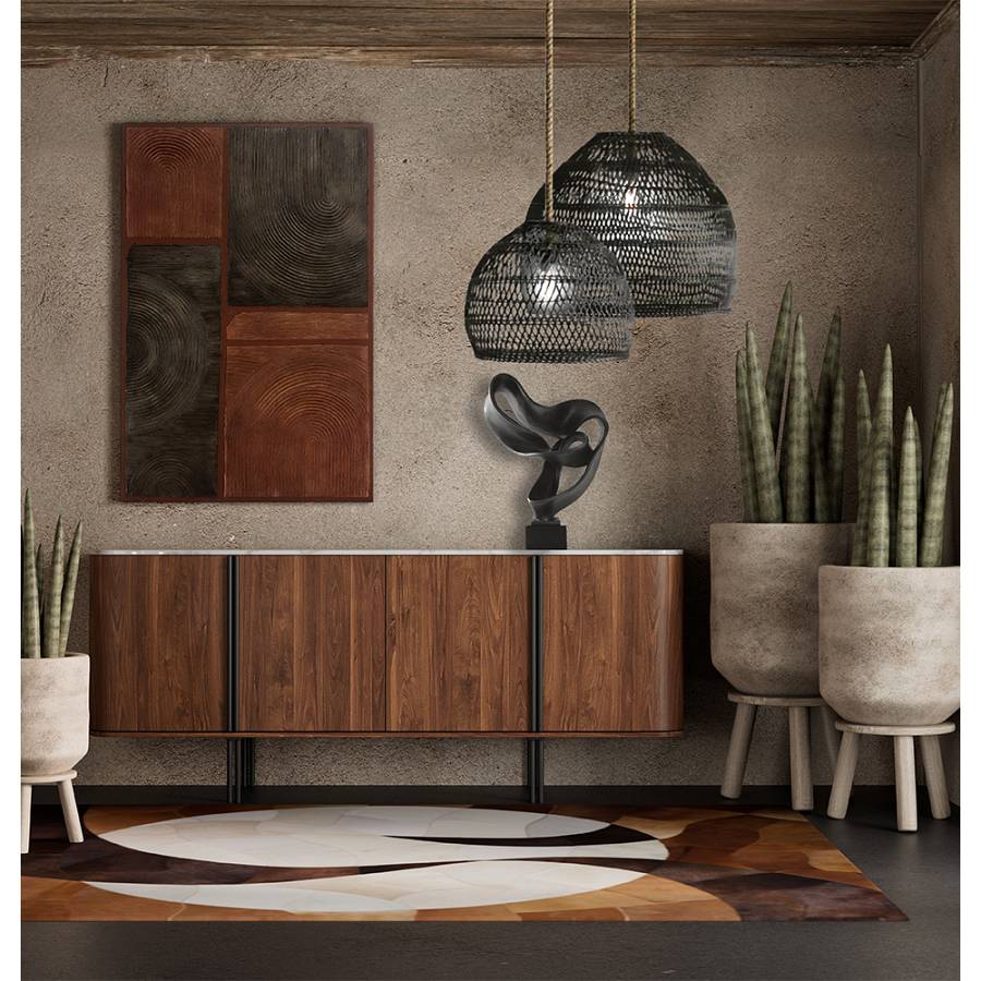 ALIK DECO POLYRESIN ΜΑΥΡΟ 32,5x18xH45cm