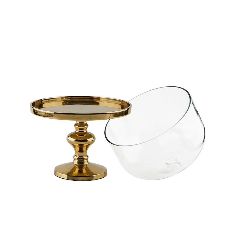 MOLDE ΚΟΥΠ ΑΛΟΥΜΙΝΙΟ ΓΥΑΛΙ ΧΡΥΣΟ D24xH37cm