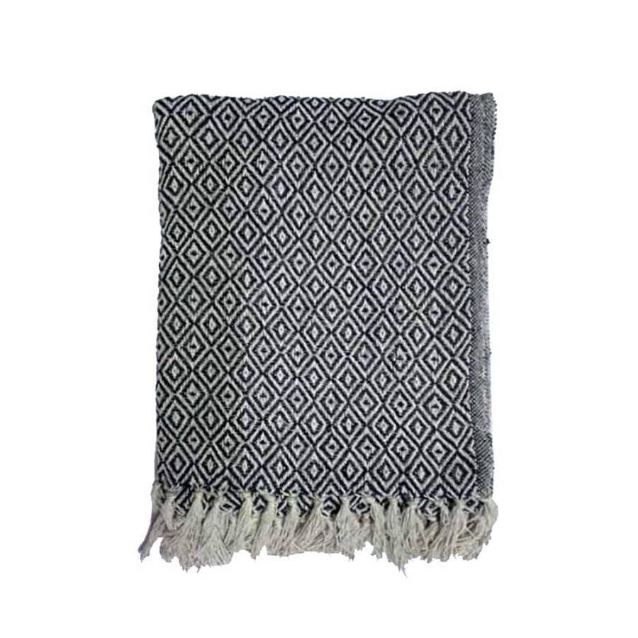 LANCE ΡΙΧΤΑΡΙ ΒΑΜΒΑΚΙ POLYESTER ΛΕΥΚΟ ΜΑΥΡΟ 180x240cm