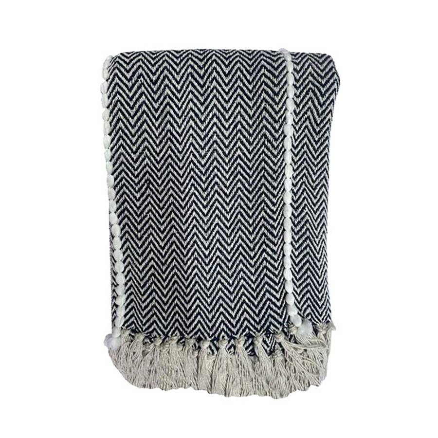 PIRA ΡΙΧΤΑΡΙ ΒΑΜΒΑΚΙ POLYESTER ΛΕΥΚΟ ΜΑΥΡΟ 130x170cm