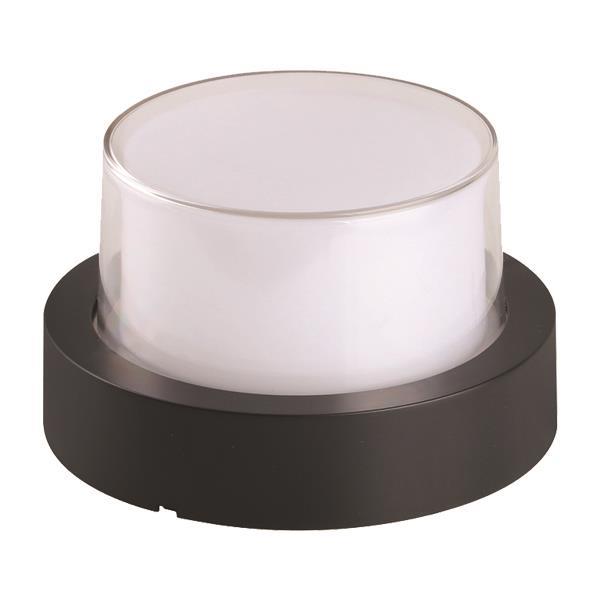 ΑΠΛΙΚΑ ΤΟΙΧΟΥ ΣΤΡΟΓΓΥΛΗ LED 12W Φ169x100 3000K IP65 ΜΑΥΡΗ PRO