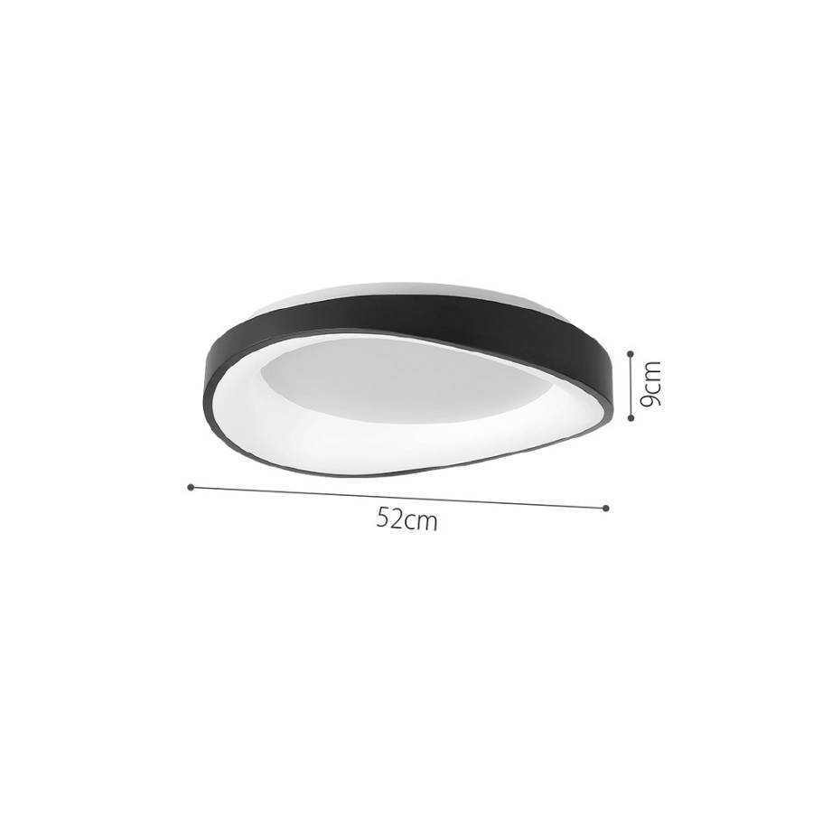 Πλαφονιέρα οροφής LED 72W 3CCT από λευκό ακρυλικό D:45cm (42033-White)