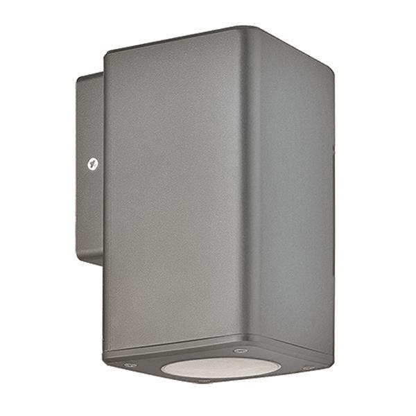 ΑΠΛΙΚΑ ΤΟΙΧΟΥ ΜΟΝΗ ΤΕΤΡΑΓΩΝΗ DOWN ΠΛΑΣΤΙΚΗ GU10 ΓΚΡΙ