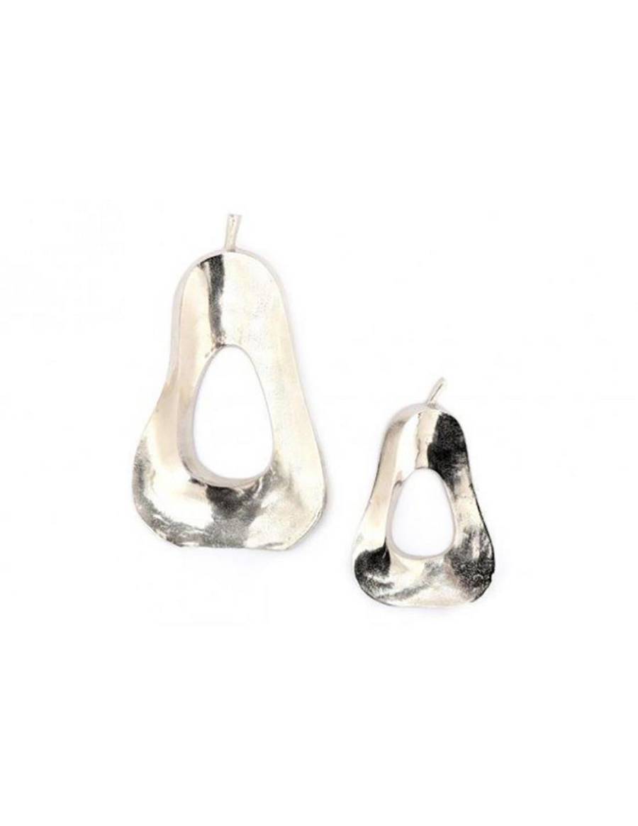 Αχλάδι διακ.τοίχου ααλουμ.ασημί 33Χ19Χ3,50