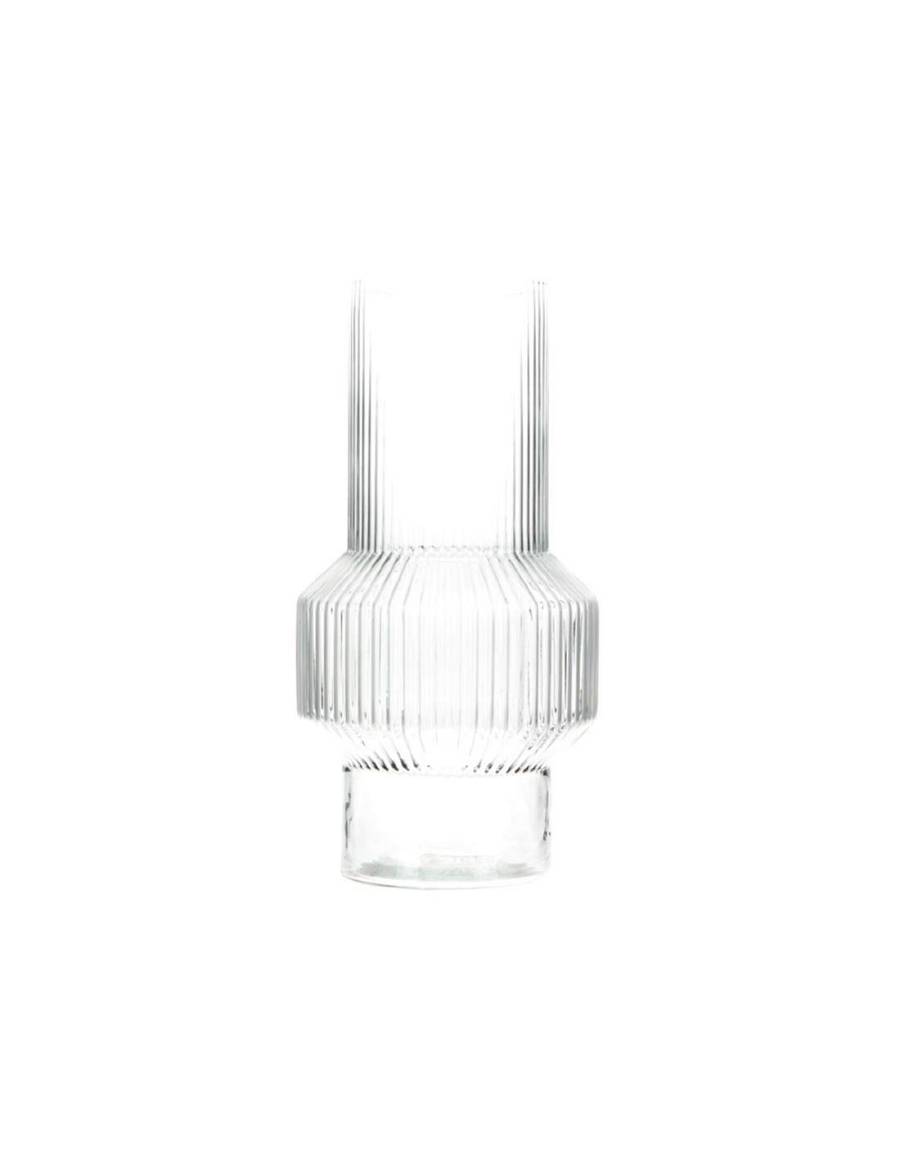 Βάζο γυαλ.Retro γκρι 18Χ34,50