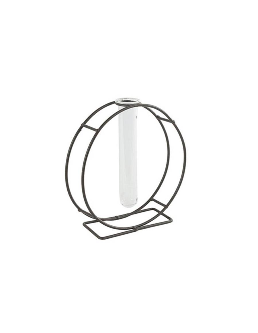 Βάζο σωλήνας δοκιμαστικός σε μεταλ.βάση 17Χ5Χ17