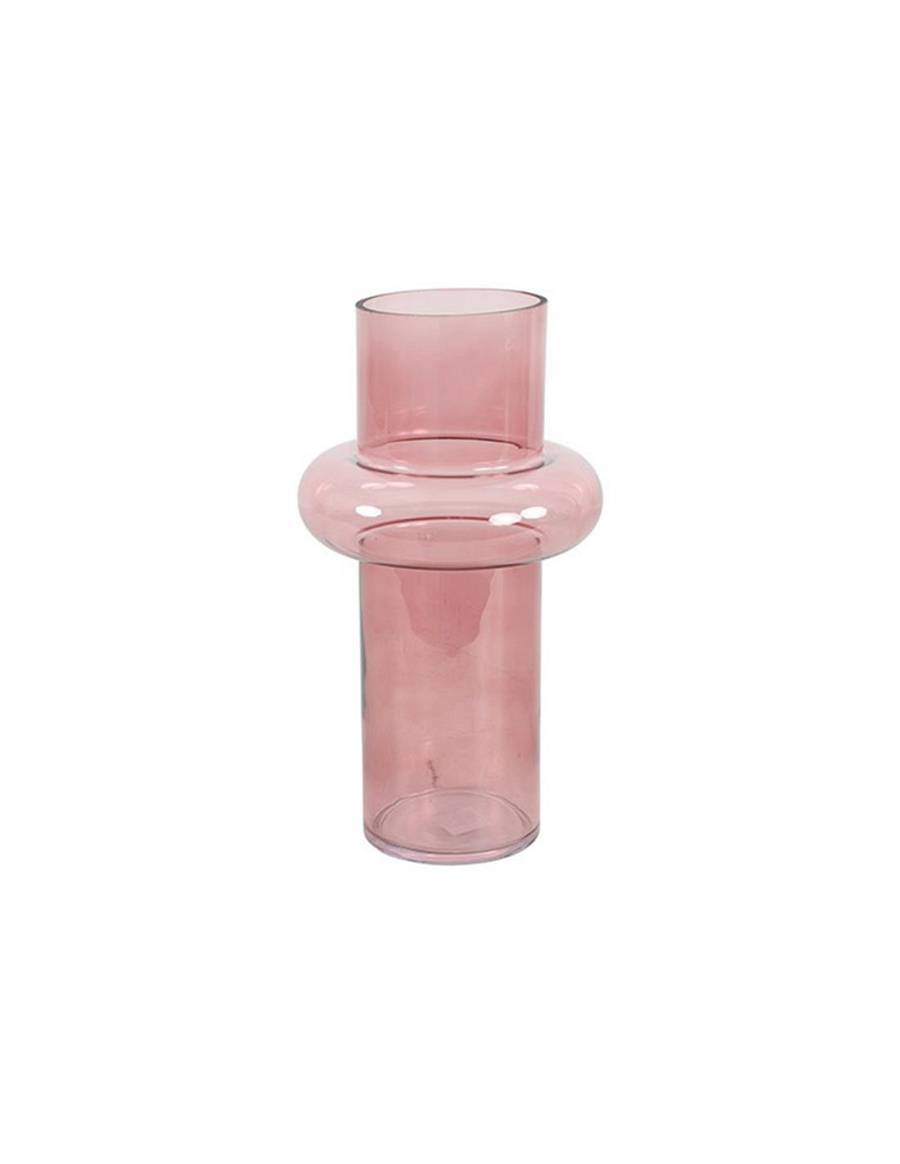 Βάζο σωλήνας γυαλ.ροζ 17Χ31