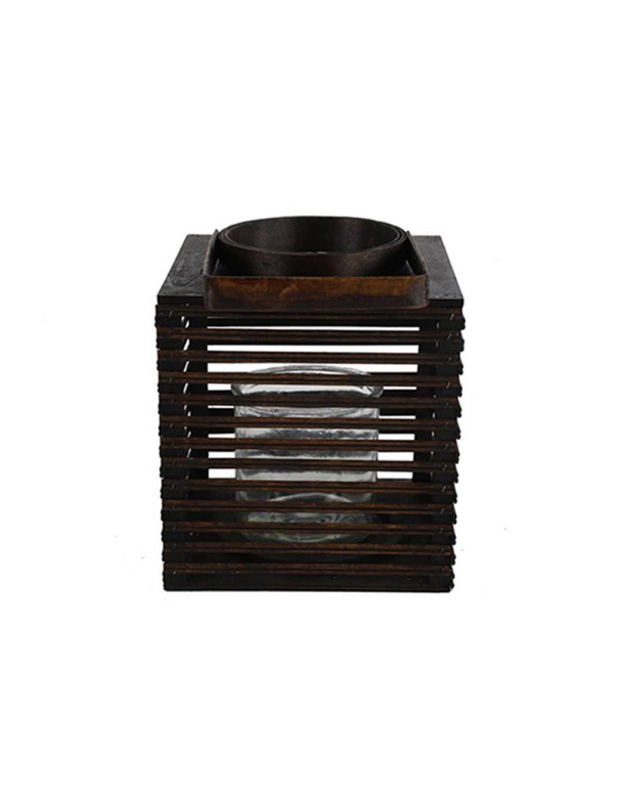 Φανάρι ξύλινο καφέ χρ. 21Χ21Χ25