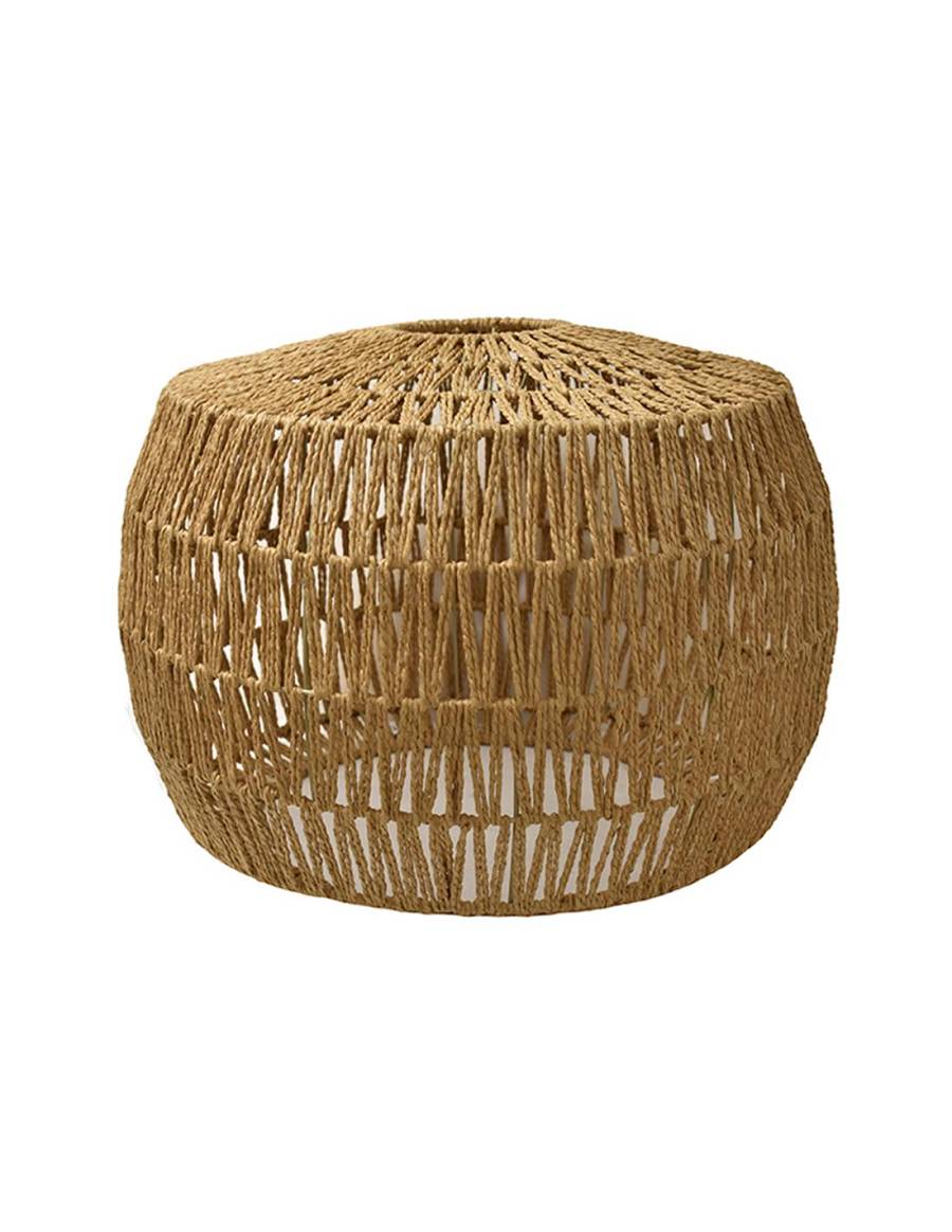 Φωτιστικό καπέλο οροφής μπουλ τεχνητή raffia καφέ χρ. 55Χ40