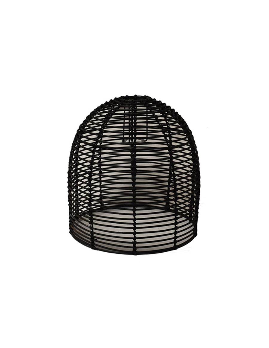 Φωτιστικό καπέλο οροφής rattan μαύρο 34Χ34,5