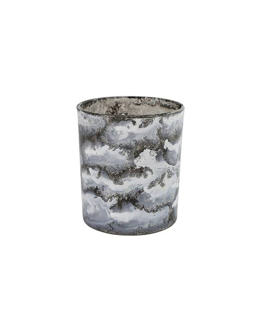 Κηροπήγιο γυαλ.Pietro λευκό 9Χ10