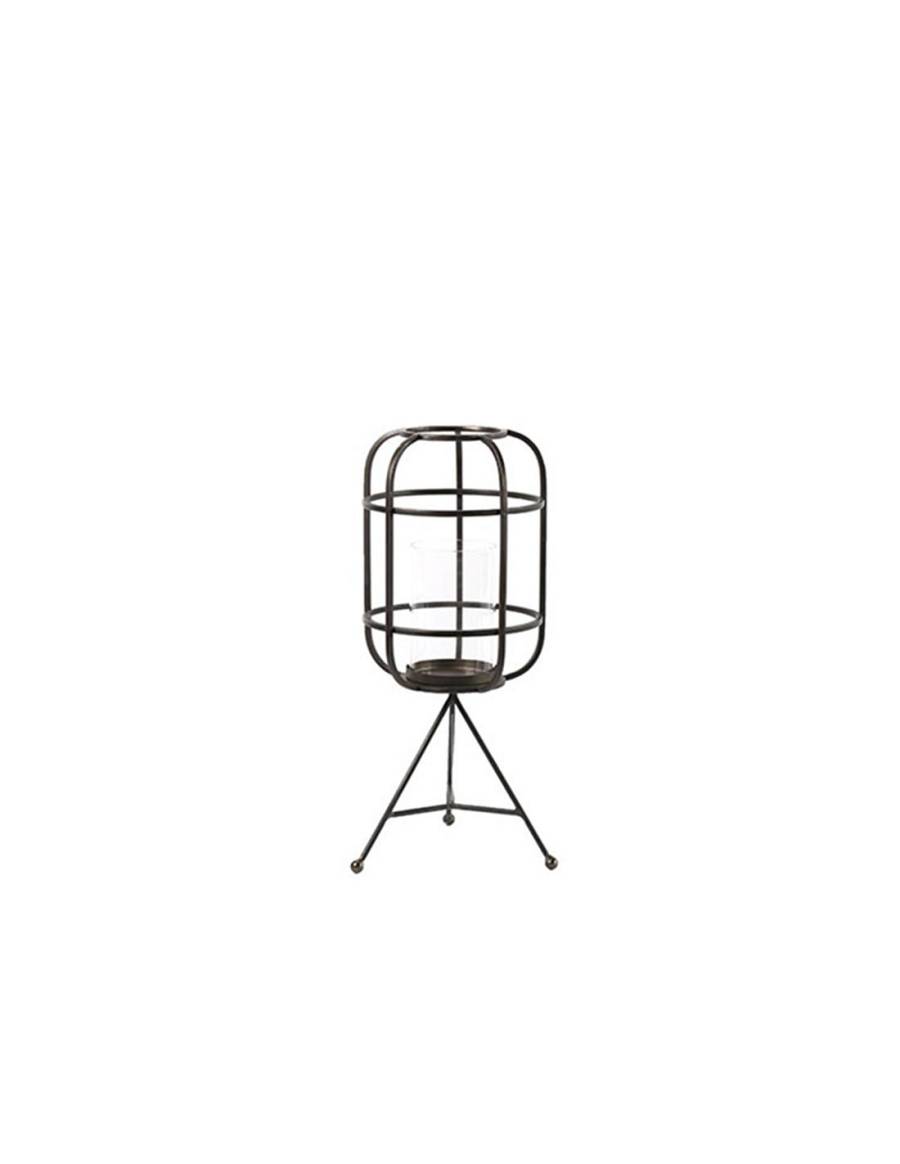 Κηροπήγιο μεταλ.μαύρο 21Χ49