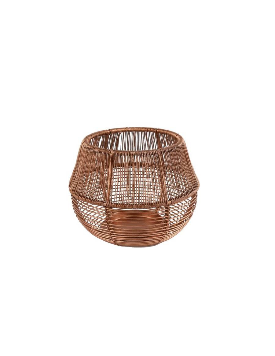 Κηροπήγιο συρμ.καφέ 14Χ10