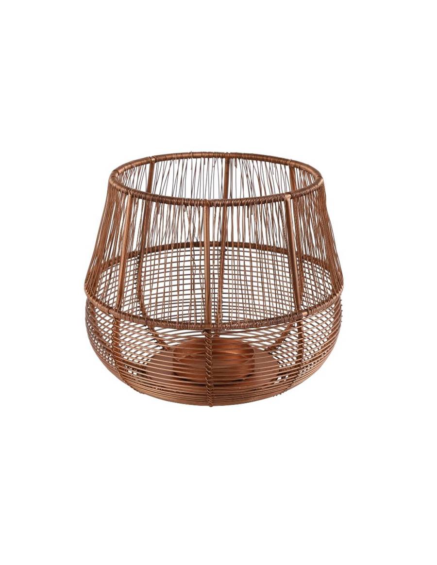 Κηροπήγιο συρμ.καφέ 20Χ16