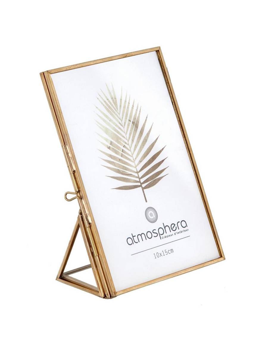 Κορνίζα μεταλ. Χρυσή  φώτο 10Χ15