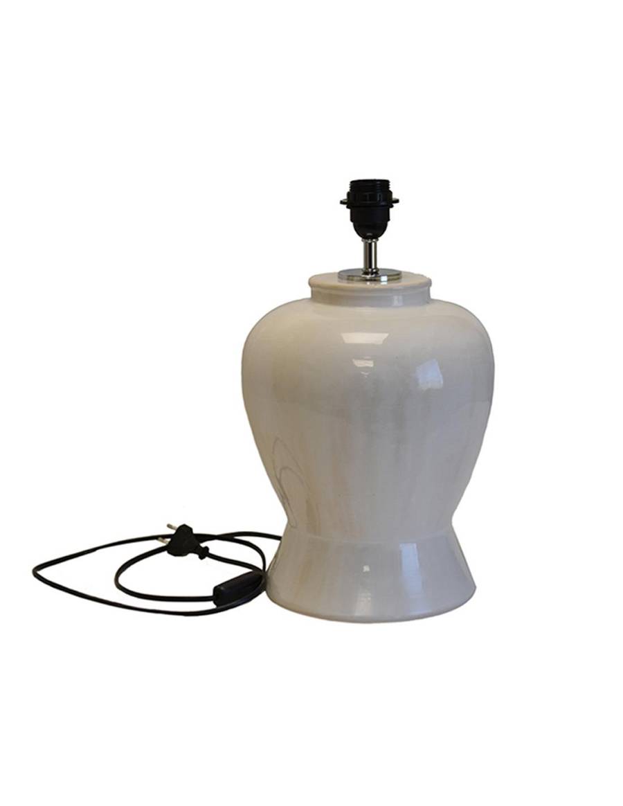 Λάμπα επιτ. HILTON EGYPT κεραμ.χειροποίητη white