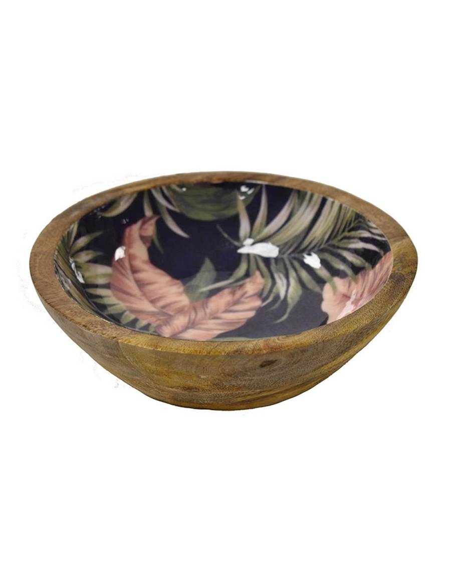 Μπωλ mango enamel mixed leaves Φ20Χ6,5
