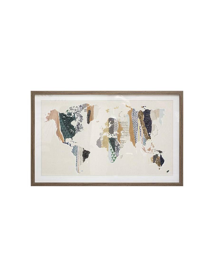 Πίνακας WORLD multicolor 80X50εκ.