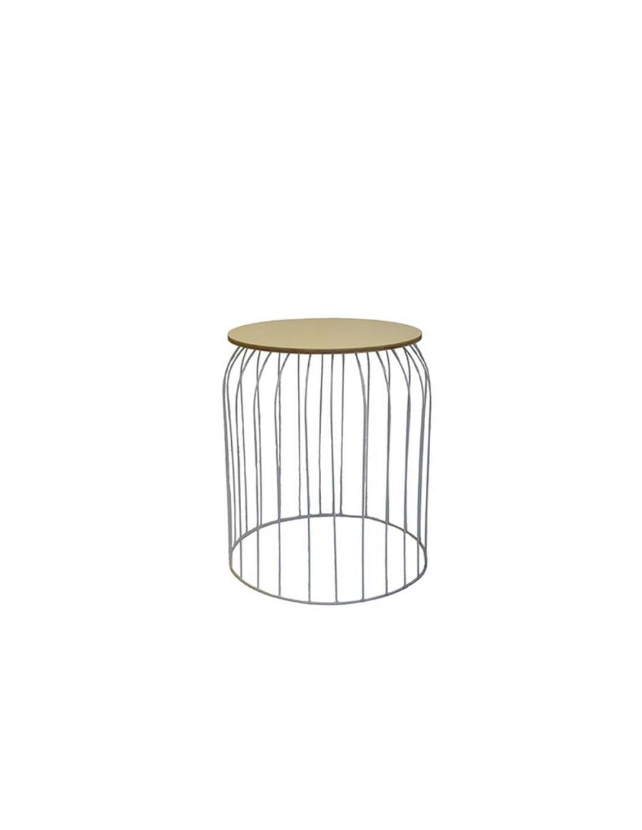 Τραπέζι βοηθ.μεταλ.λευκό με λευκό καπάκι 30Χ34