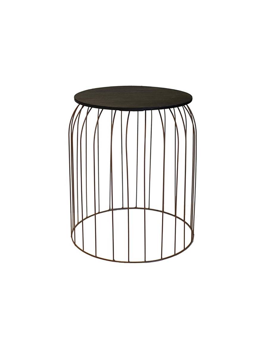 Τραπέζι βοηθ.μεταλ.μπρονζέ με μαύρο καπάκι 40Χ45