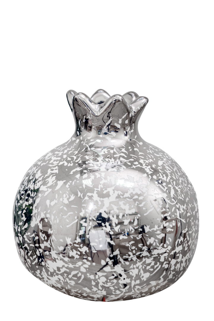 ΔΙΑΚΟΣΜΗΤΙΚΟ ΚΕΡΑΜΙΚΟ ΡΟΔΙ ΑΣΗΜΙ ΛΕΥΚΟ ΠΙΤΣΙΛΙΕΣ 13ΕΚ