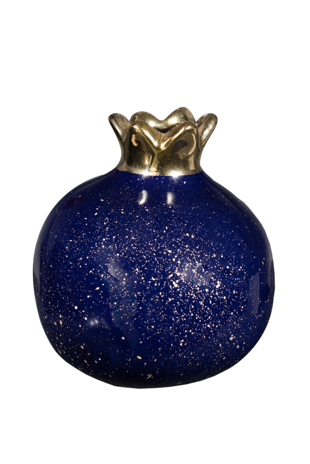 ΔΙΑΚΟΣΜΗΤΙΚΟ ΚΕΡΑΜΙΚΟ ΡΟΔΙ ΜΠΛΕ ΜΕ ΧΡΥΣΕΣ ΤΕΛΙΤΣΕΣ 13ΕΚ