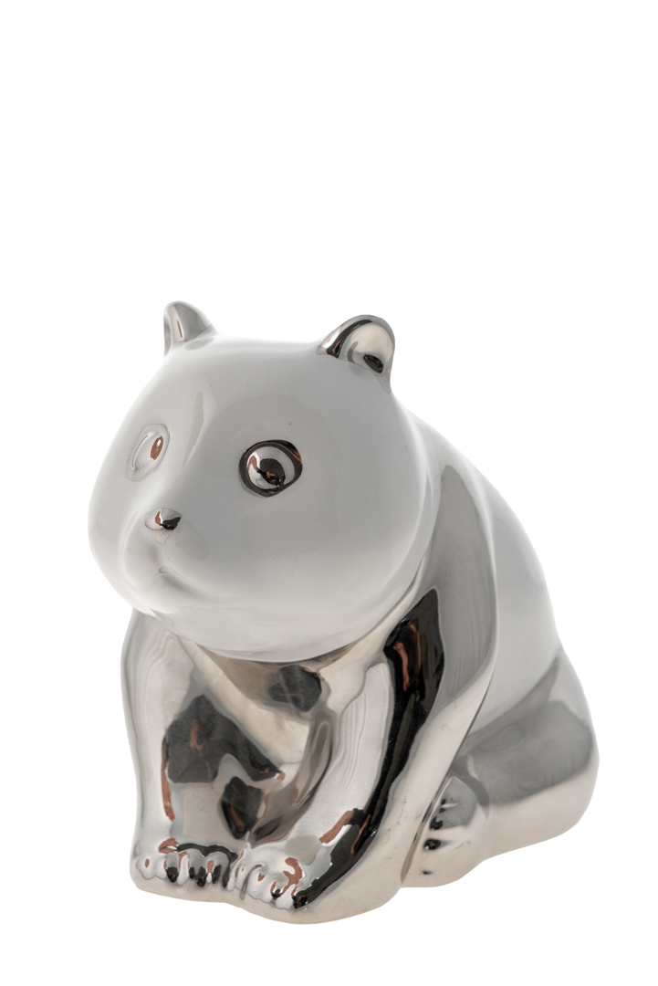 ΔΙΑΚΟΣΜΗΤΙΚΗ ΚΕΡΑΜΙΚΗ ΦΙΓΟΥΡΑ ΠΑΝΤΑ ΑΣΗΜΙ ΑΣΠΡΟ 17,3ΕΚ