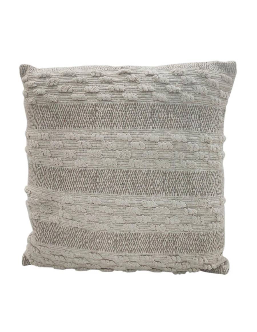 Μαξιλάρι βαμβ,45Χ45 εκρού ριγέ