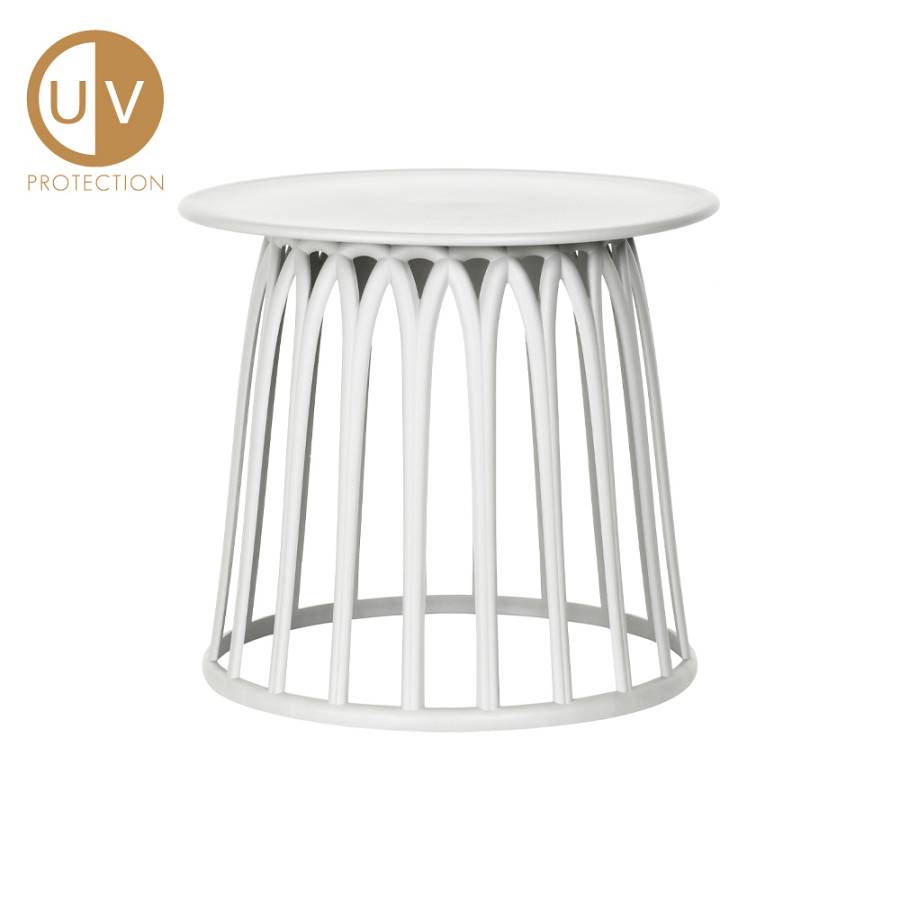 BASKET COFFEE TABLE ΛΕΥΚΟ D 50xH45cm