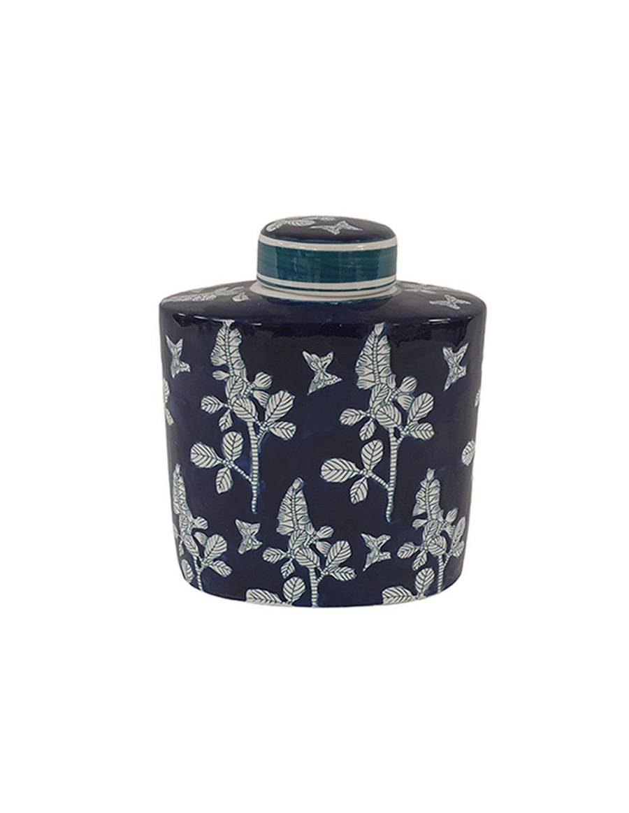 Ποτίς blue porc.flower οβάλ 11,5Χ21,5Χ25,5εκ.