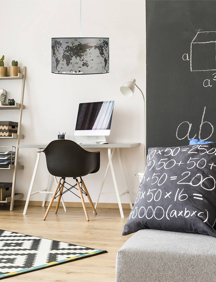 Φωτιστικό μονόφωτο παιδικό αμπαζούρ  υδρόγειος Ε27 Φ40