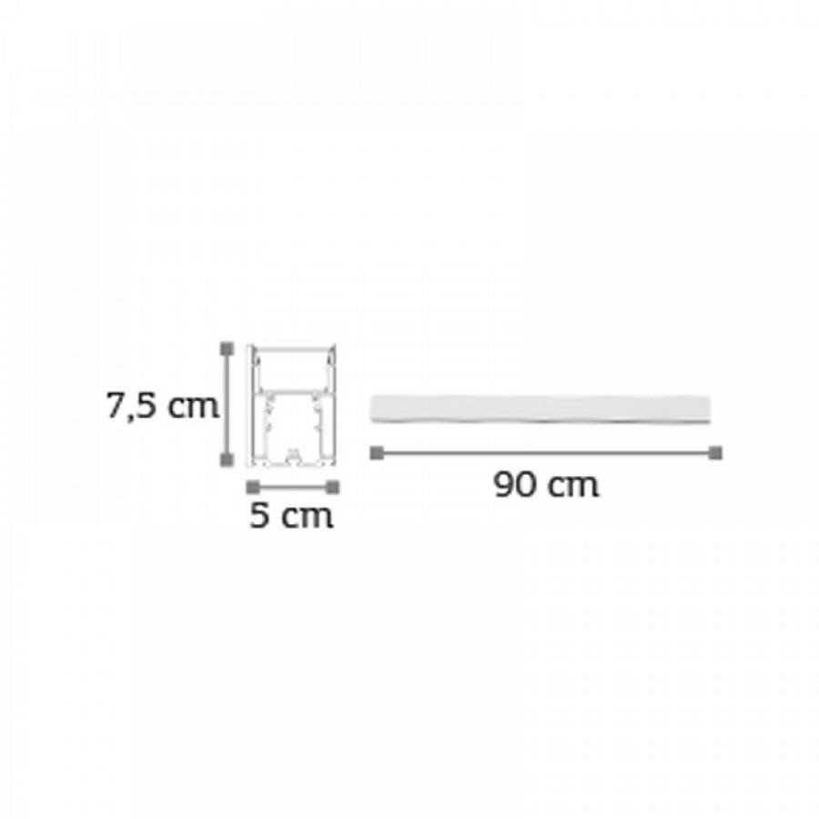 Κρεμαστό φωτιστικό LED 30W 3CCT (By Switch) από αλουμίνιο σε λευκή απόχρωση D:90cm (6072-90-WH)