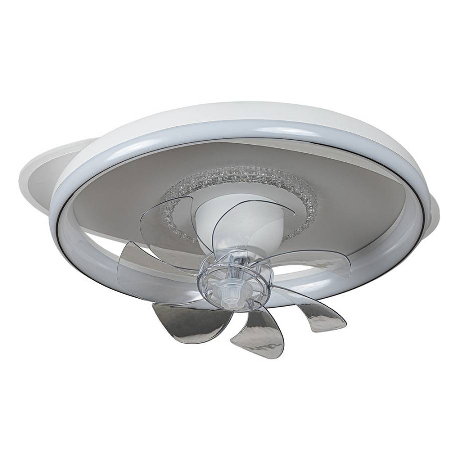 CFC 9502 WΗ ΑΝΕΜΙΣΤΗΡΑΣ ΟΒΑΛ+ ΚΥΚΛΟΣ ΟΡΟΦΗΣ ΜΕ LED ΦΩΤΙΣΜΟ 3COLORS+ CONTROL