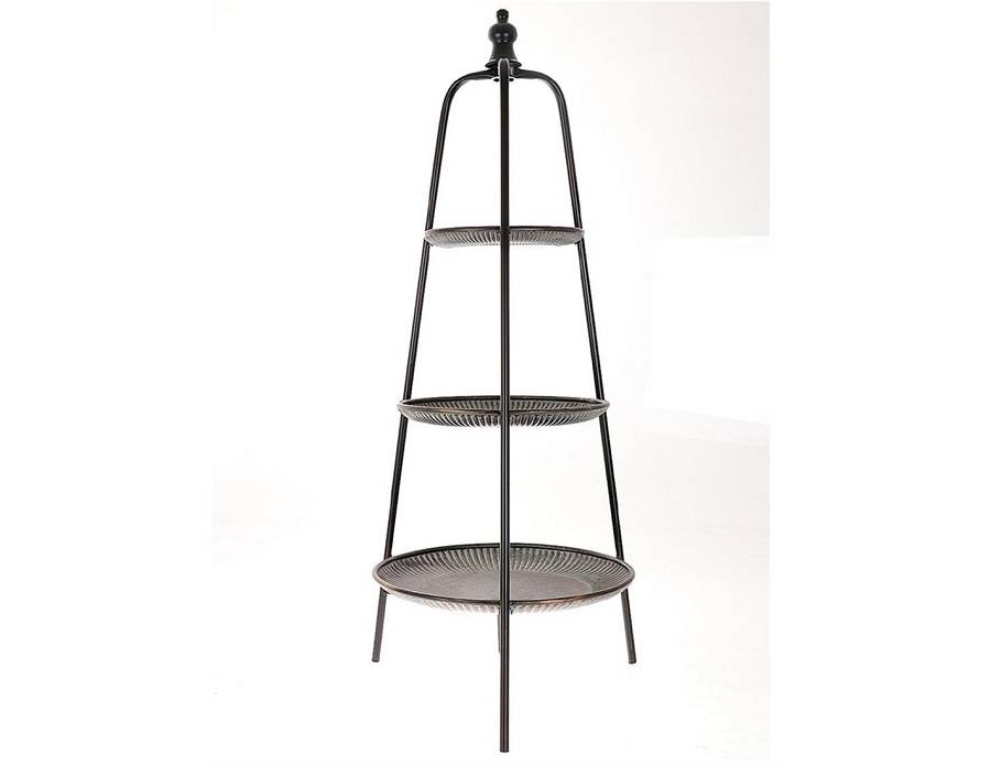 Δίσκος σερβ.3οροφος μεταλ.μαύρος 42Χ101